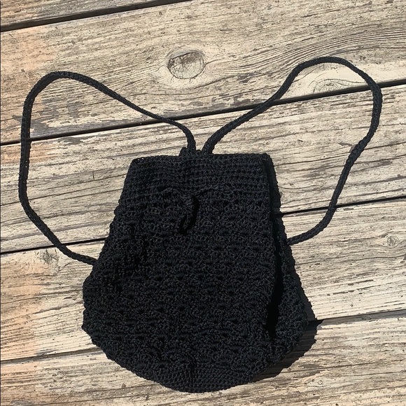 Handbags - 🍀2for40🍀 Black boho macrame backpack purse
